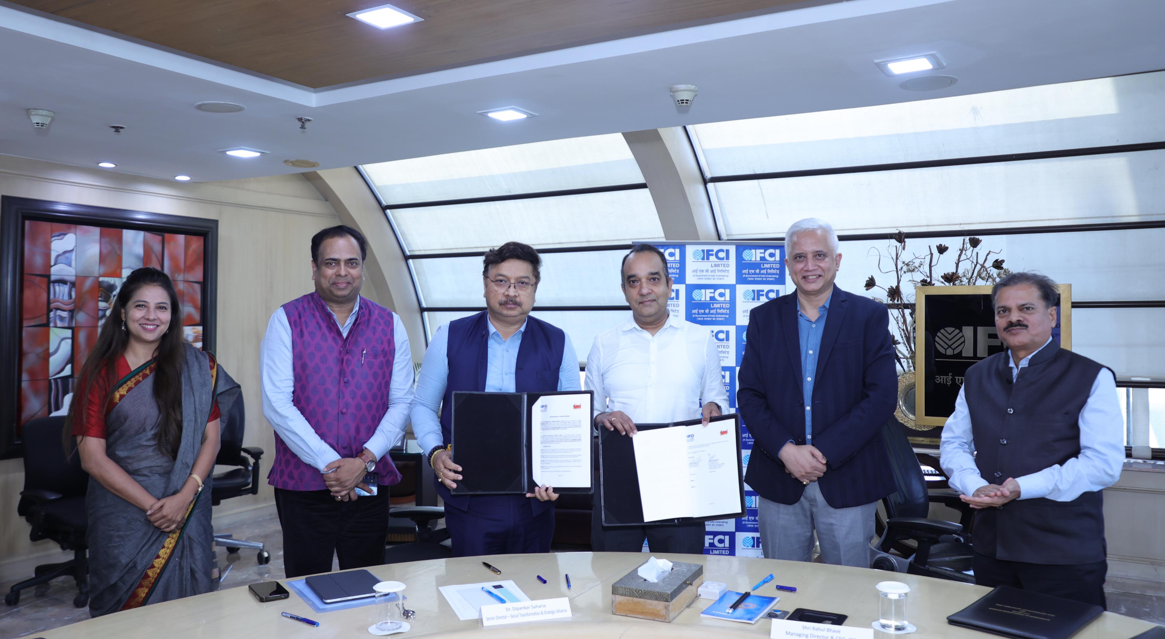 : MoU between IFCI & India Meteorological Department (IMD) MoU between IFCI & The Energy & Resources Institute (TERI) .